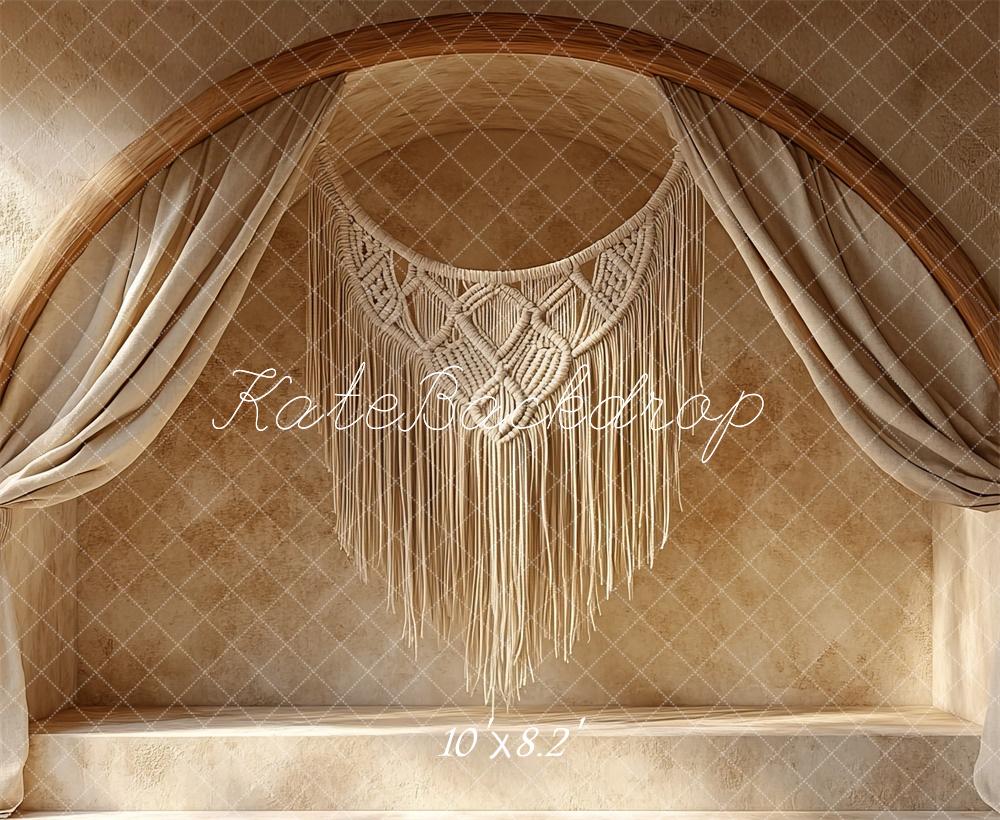 Boho Boog Macrame Foto Achtergrond Designed by Mini MakeBelieve