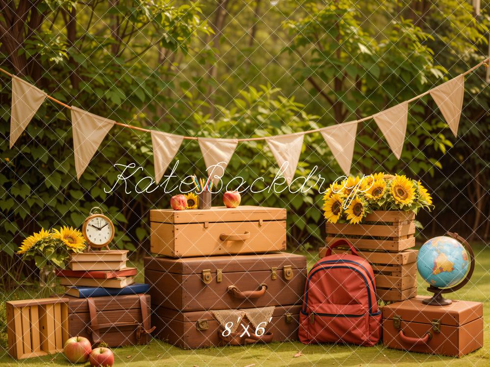 Kate Back to School/Graduation Outdoor Sunflower Globe Backdrop Designed by Emetselch