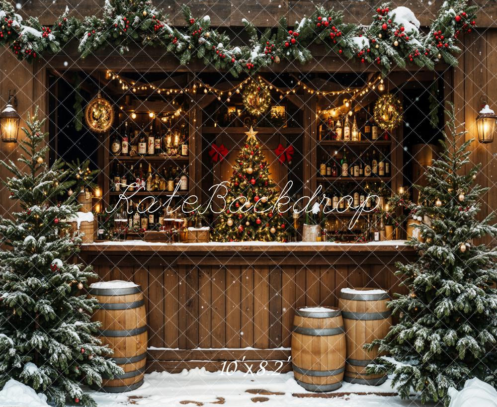 Fondo de Vino de Tienda de Árbol de Navidad Diseñado por Emetselch