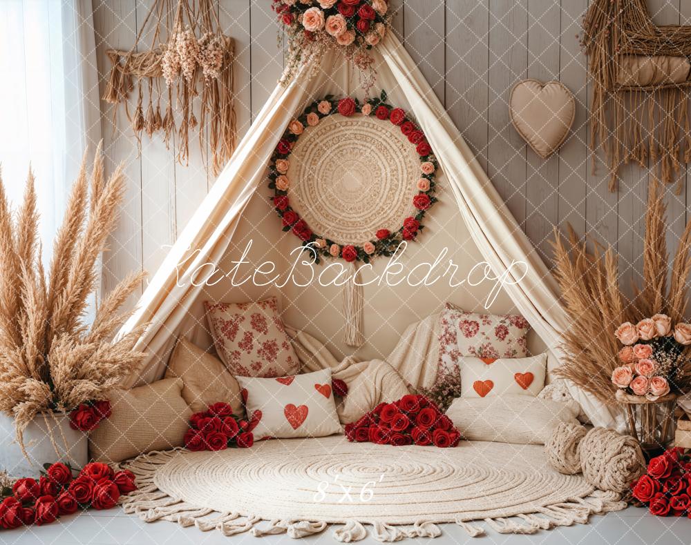 Kate Spring Boho Romantic Floral Tent Backdrop Designed by Emetselch