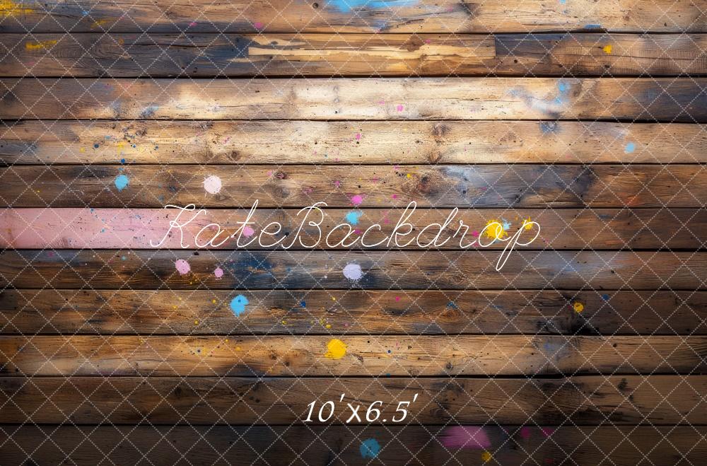 Kate Wooden Color Vintage Floor Backdrop Designed by Mini MakeBelieve