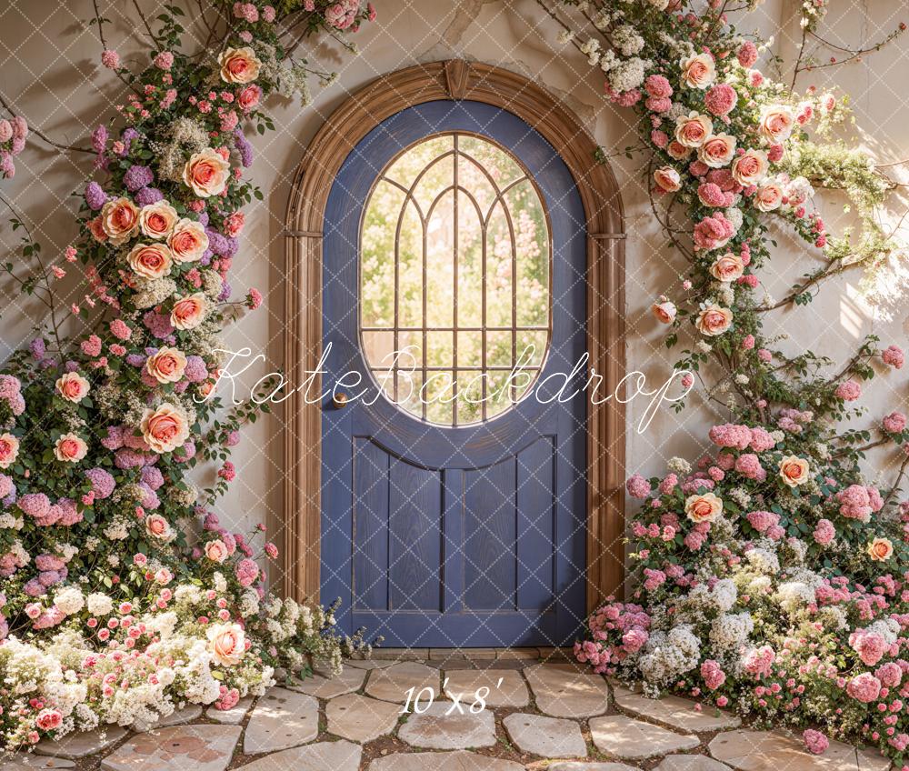 Kate Spring Floral Arched Doorway Backdrop Designed by Emetselch