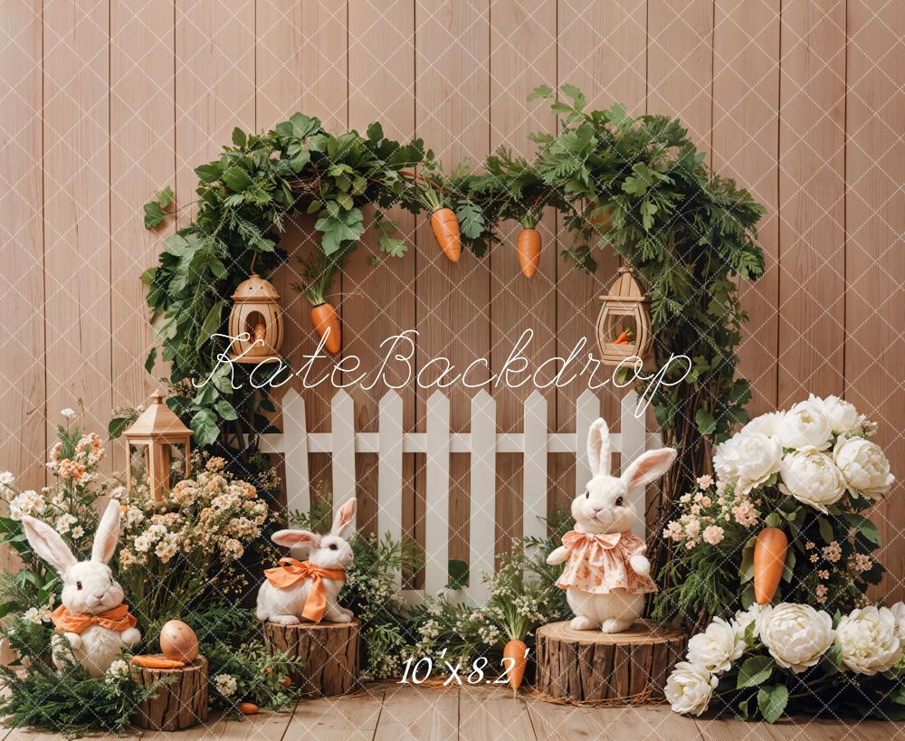 Kate Easter Bunny Greenery Arch Backdrop Designed by Emetselch