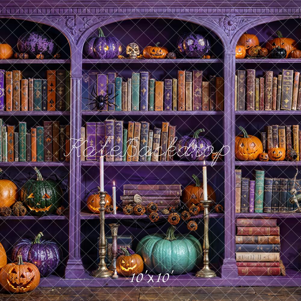 Sfondo per libreria viola magica di Halloween Designed by Emetselch