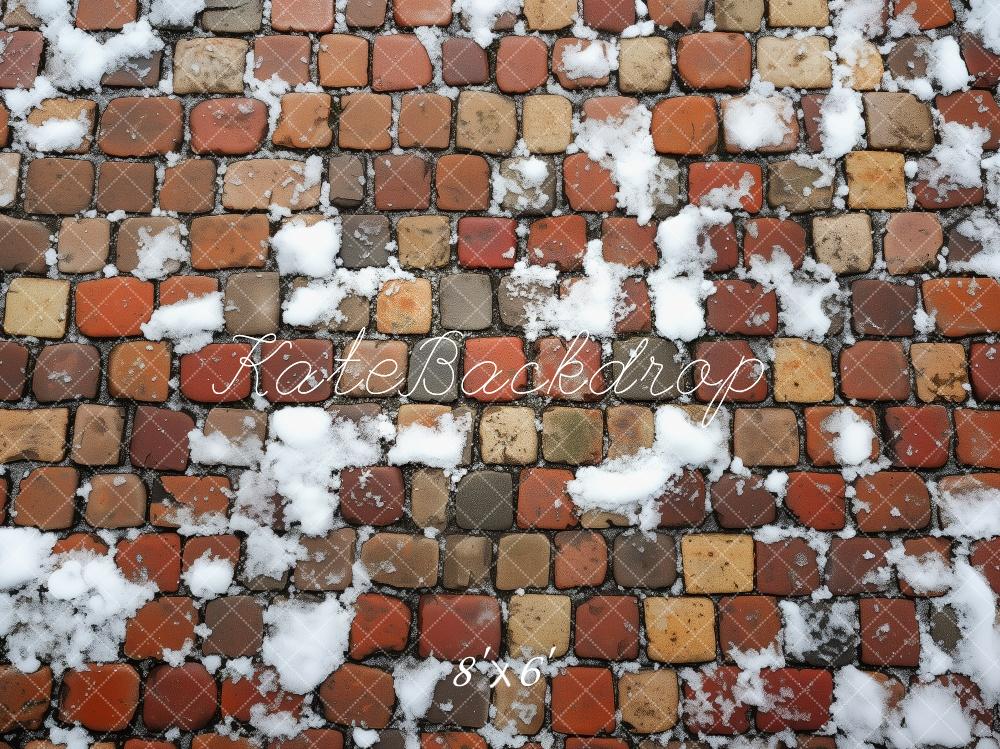 Kate Winter Stone Snow Floor Backdrop Designed by Patty Roberts