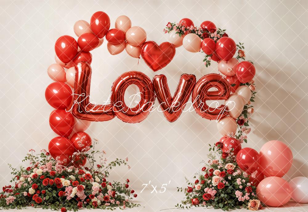 Kate Valentine's Day Love Balloon Arch Backdrop Designed by Emetselch