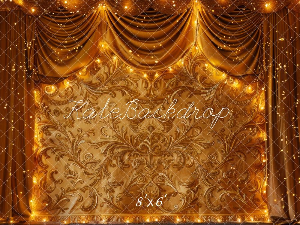 Kate Golden Curtain Carved Wall Backdrop Designed by Mini MakeBelieve