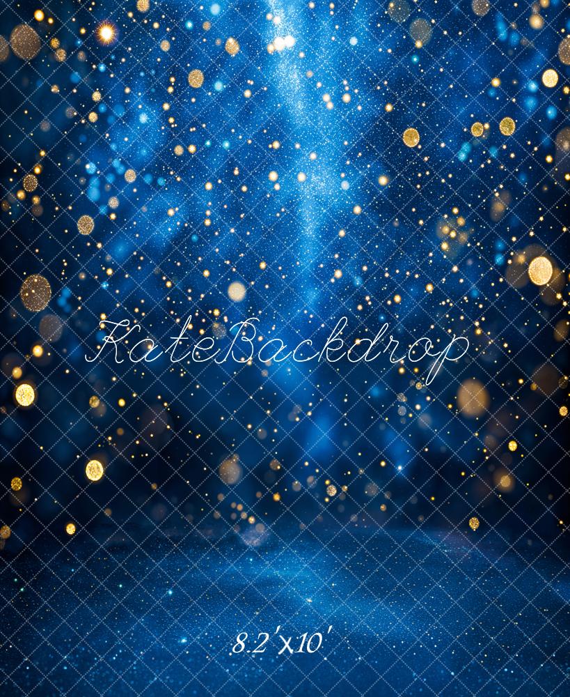 Kate Blue Bokeh Glitter Backdrop Designed by Emetselch