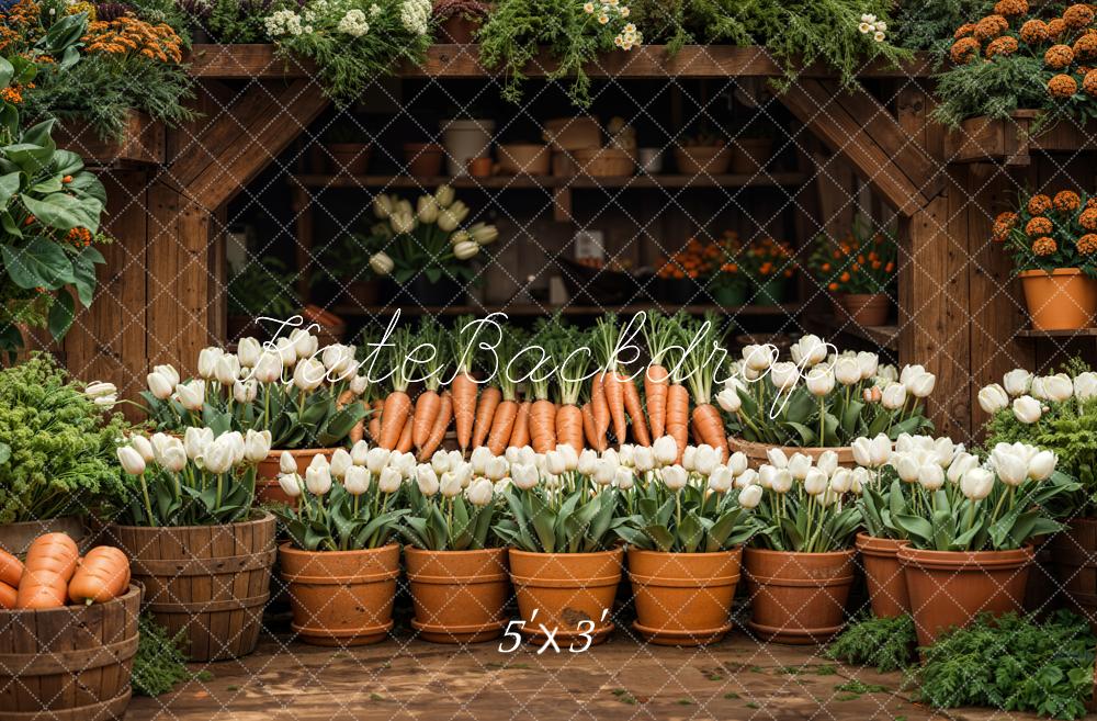 Kate Spring Rustic Flower Market Backdrop Designed by Emetselch