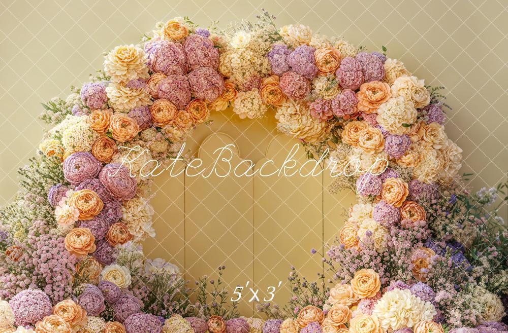 Kate Spring Flower Arch Pastel Warm Backdrop Designed by Emetselch