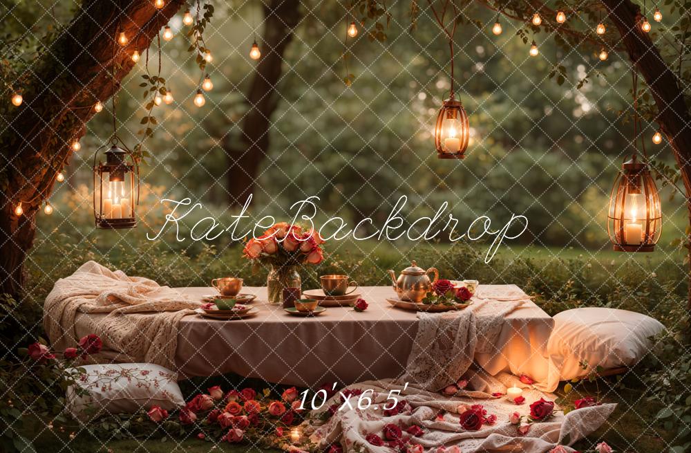 Kate Spring Romantic Garden Picnic Backdrop Designed by Emetselch