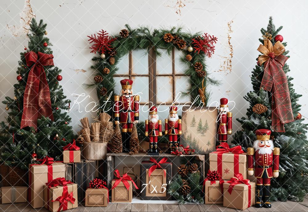 Fondo de Pared Blanco con Ventana Arqueada de Muñeco de Nieve de Navidad Designed by Emetselch