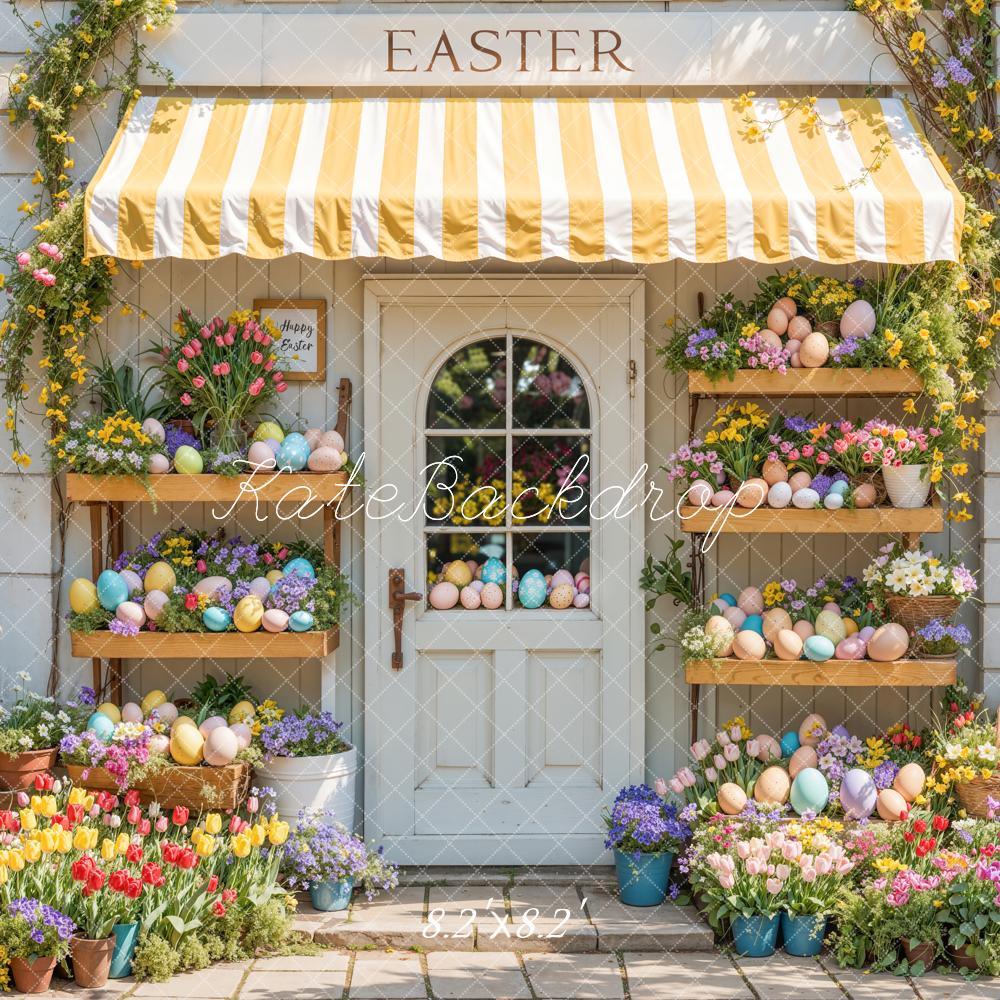 Kate Easter Floral Eggs Door Shop Backdrop Designed by Emetselch