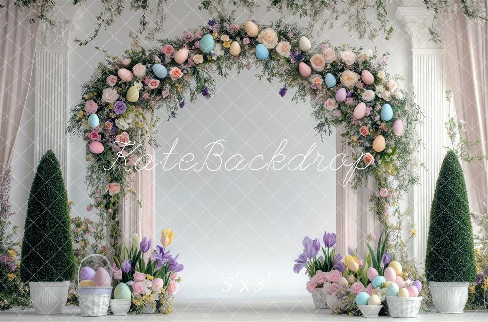 Kate Easter Bunny Egg Flower Arch Backdrop Designed by Mini MakeBelieve