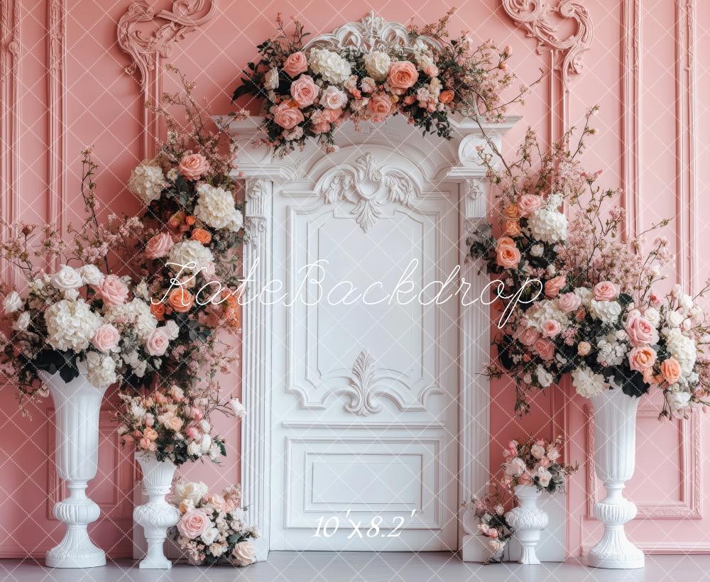 Kate Spring Floral Arch Pink Wedding Backdrop Designed by Patty Roberts