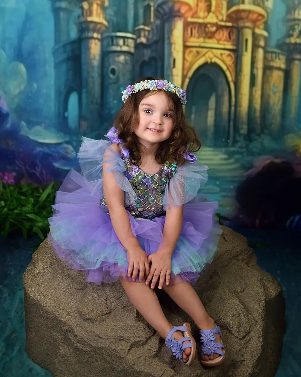 Kate Summer Underwater Castle Backdrop Designed by Chain Photography