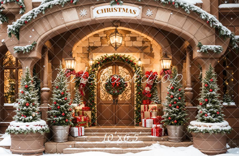 Fondo de Gran Almacén Vintage de Mármol de Navidad Diseñado por Emetselch