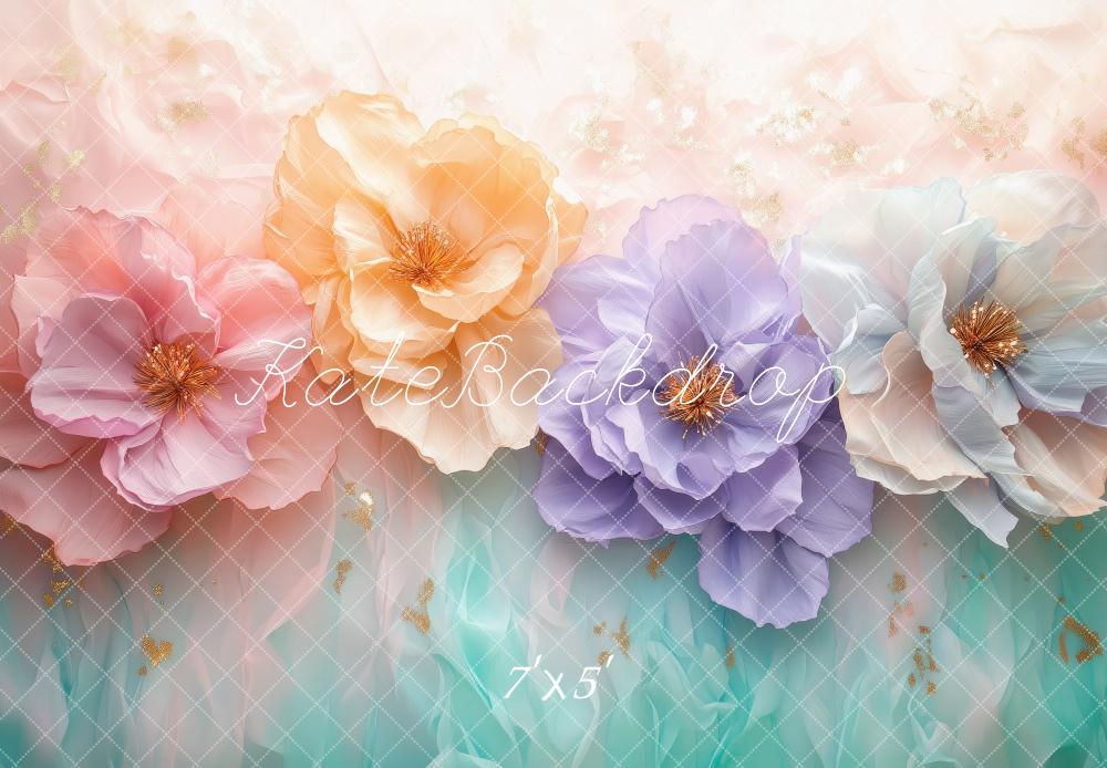 Fondo Floral Pastel de Primavera Diseñado por Patty Roberts