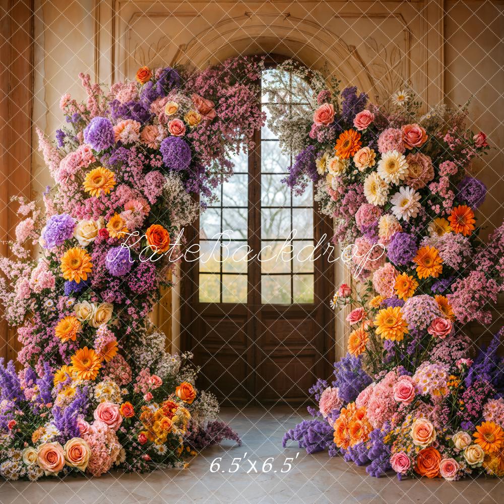 Kate Spring Flower Arch Retro Door Backdrop Designed by Emetselch