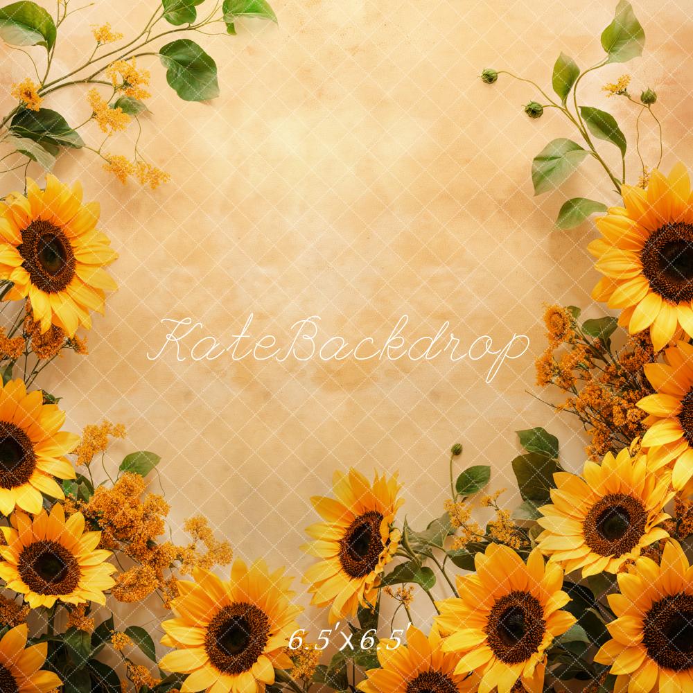 Kate Fall Sunflower Floral Fine Art Backdrop Designed by Emetselch