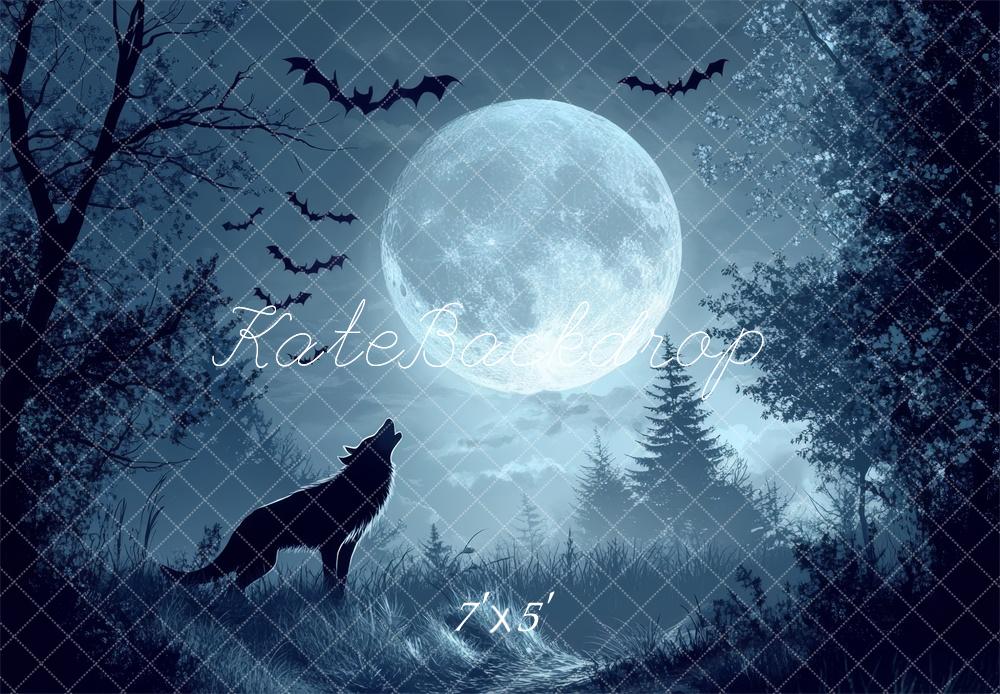 TEST Kate Wolf Howling Full Moon Backdrop Designed by Lidia Redekopp