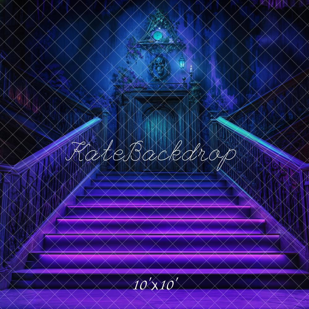 Fondo de Escalera de Casa Embrujada de Halloween Diseñado por Emetselch