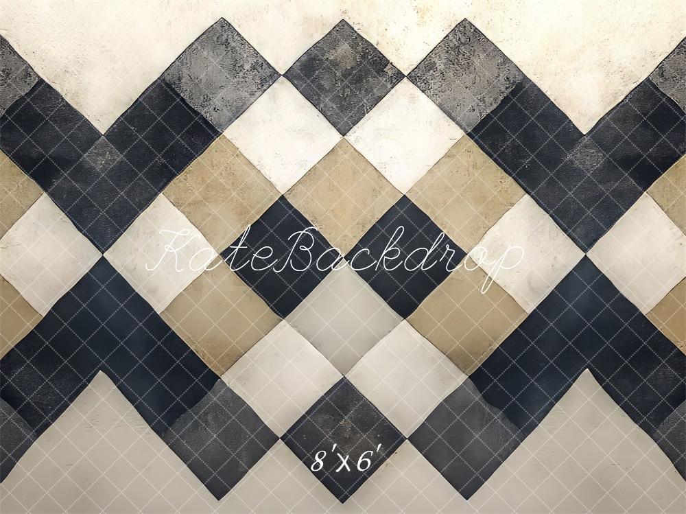 Kate Vintage Checkered Floor Backdrop Designed by Mini MakeBelieve