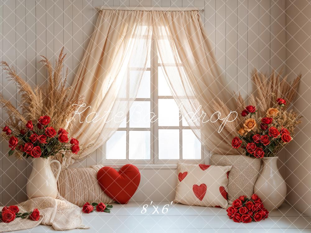 Kate Valentine Boho Curtain Window Backdrop Designed by Emetselch