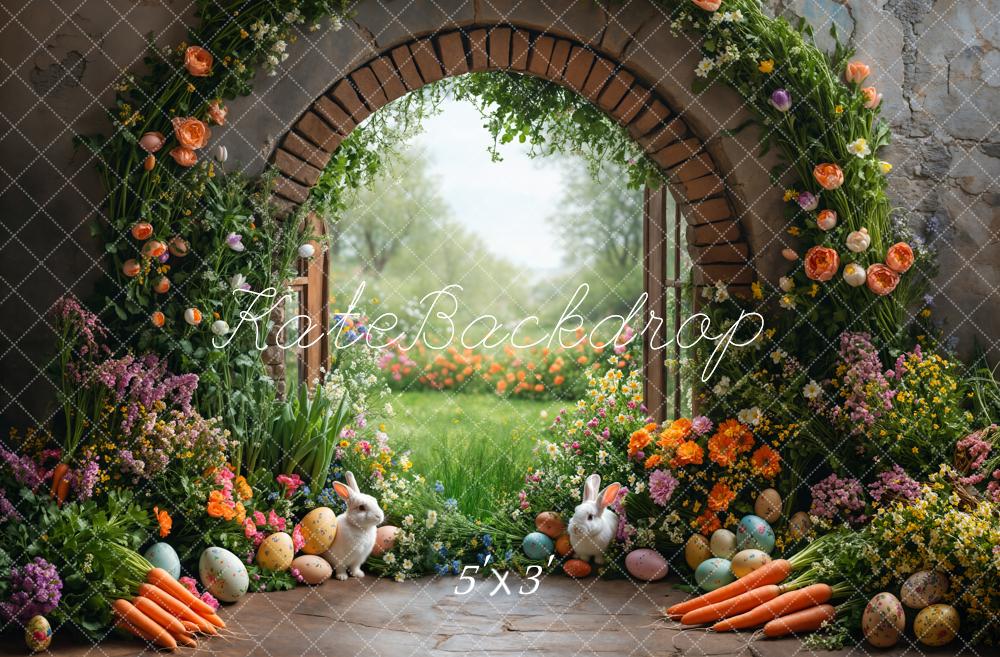 Kate Easter Garden Bunny Flower Arch Backdrop Designed by Emetselch