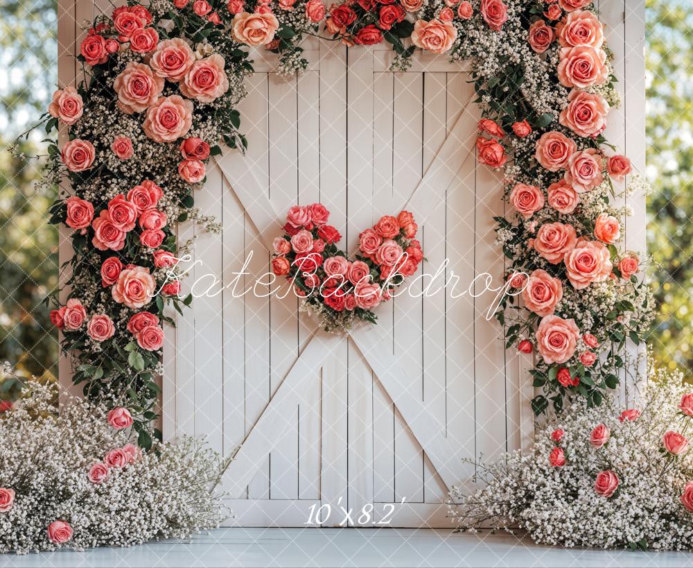 Valentine Flower Arch Rustieke Bruiloft Foto Achtergrond Designed by Emetselch