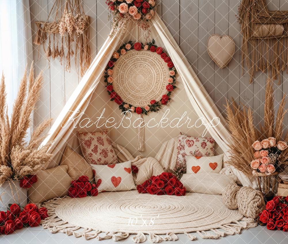 Kate Spring Boho Romantic Floral Tent Backdrop Designed by Emetselch