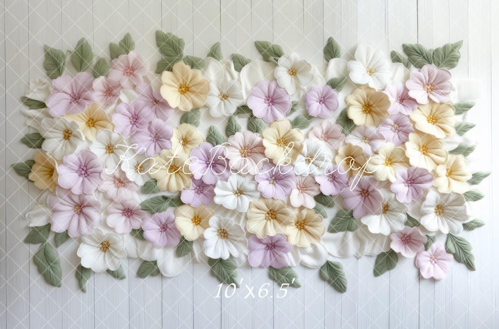 Kate Newborn Floral Pastel Floor Backdrop Designed by Mini MakeBelieve