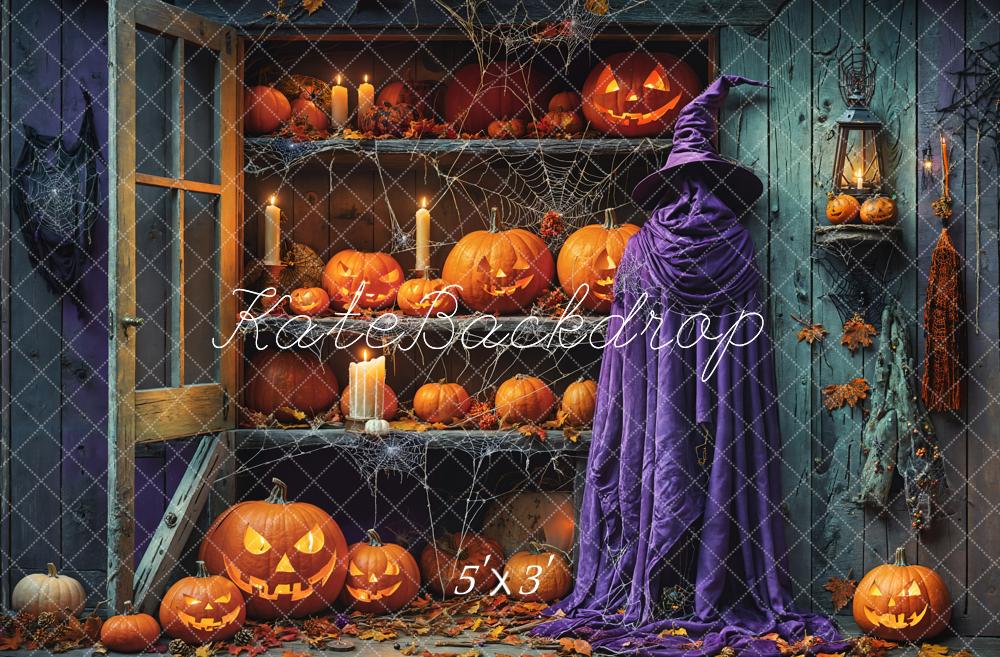 Halloween Shabby Pumpkin Store Foto Achtergrond Designed by Emetselch