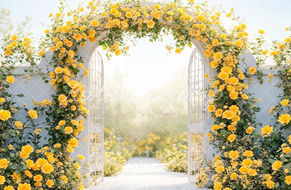 Kate Yellow Flower Arch Gate Backdrop Designed by Emetselch