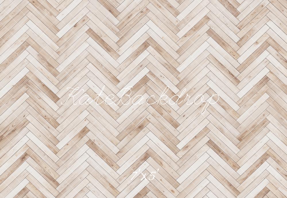 Kate Herringbone Wood Floor Backdrop Designed by Kate Image