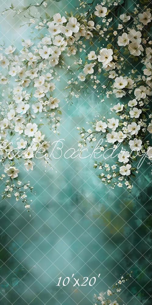 Kate Fine Art  Floral Green Blossom Backdrop Designed by Emetselch