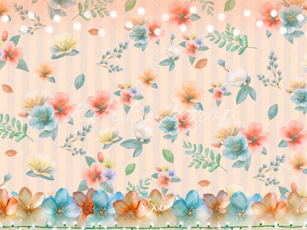 Fondo de Patrón Pastel Floral Diseñado por Laura Bybee