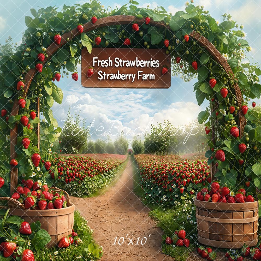 Kate Spring Strawberry Farm Arch Backdrop Designed by Emetselch