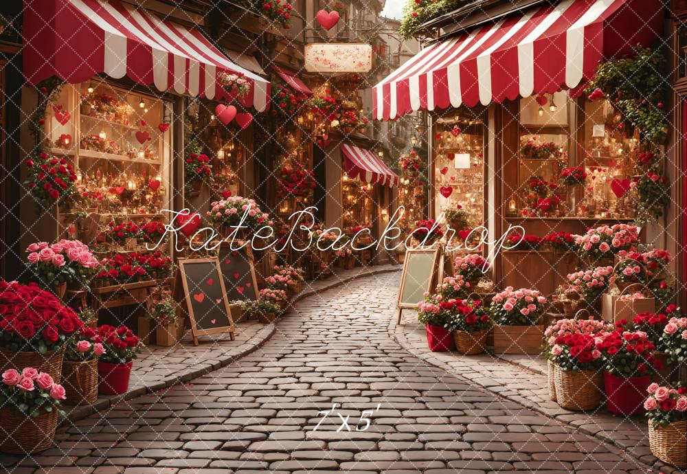  Fondo de tienda de flores del Día de San Valentín  Diseñado por Emetselch