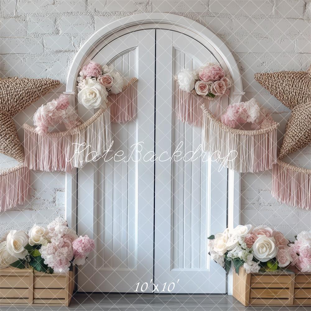 Kate Boho Star Flower Door Wall Backdrop Designed by Mini MakeBelieve