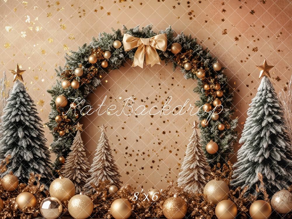 Kate Christmas Tree Arch Wreath Golden Backdrop Designed by Patty Roberts