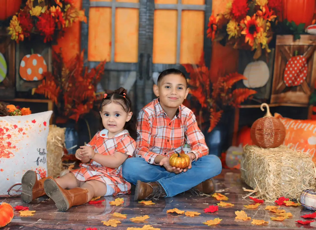 Kate Autumn Harvest Thanksgiving Backdrop for Photography