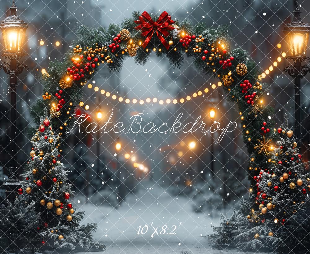 Fondo de Navidad de Invierno de Arco de Calle diseñado por Emetselch