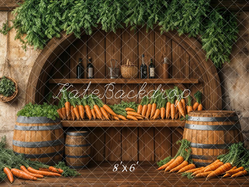 Kate Easter Rustic Carrot Farmhouse Backdrop Designed by Emetselch