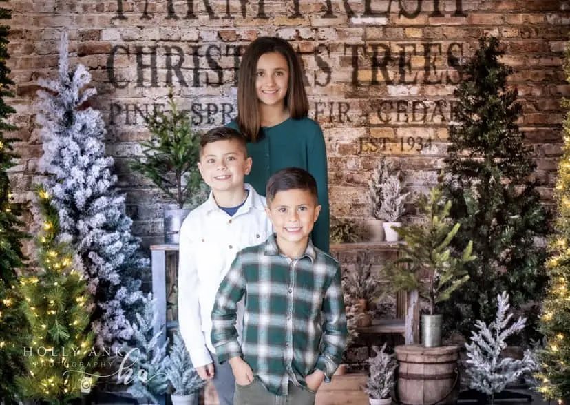 Kate Christmas Farm Fresh Tree Backdrop Designed by Mandy Ringe Photography