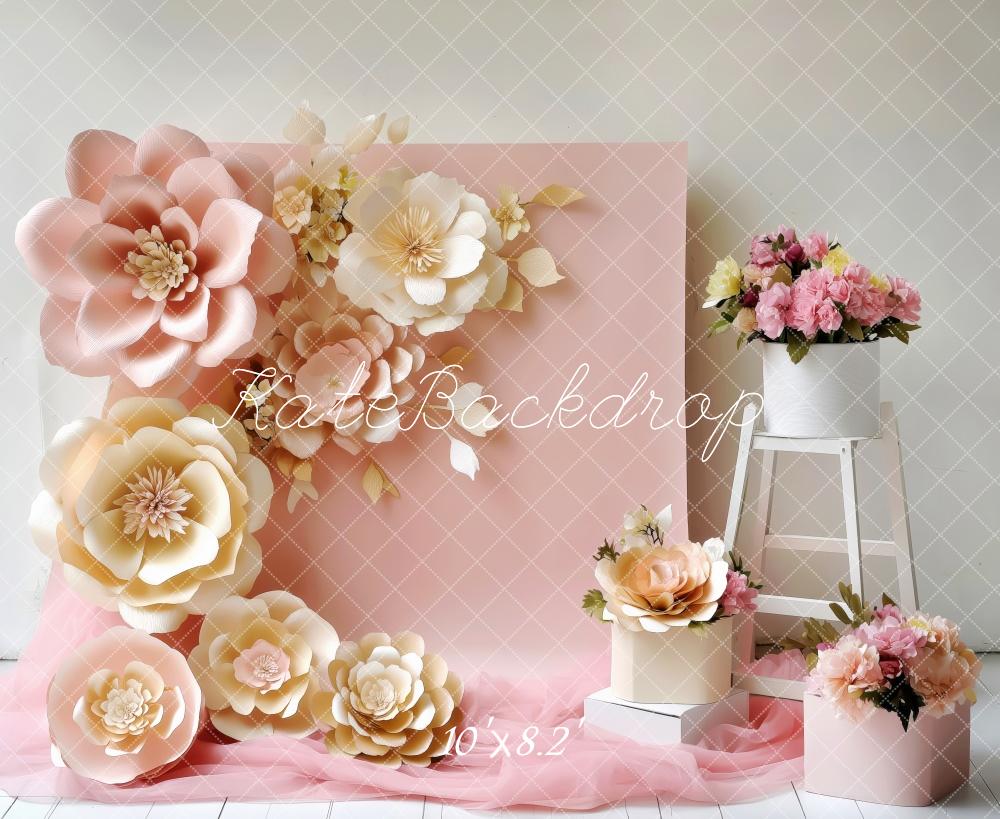 Kate Spring Floral Pink Arch Backdrop Designed by Patty Roberts