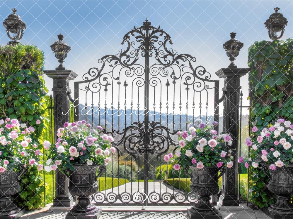 Kate Elegant Garden Gate Backdrop Designed by Mini MakeBelieve