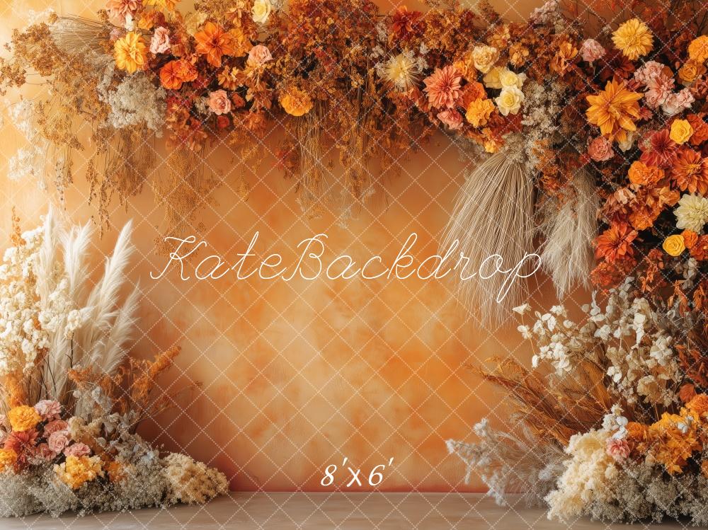 Fall Boho Floral Arch Foto Achtergrond Designed by Patty Roberts