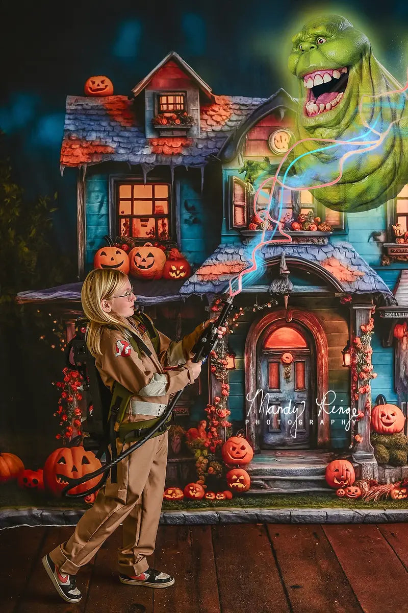 Kate Whimsical Halloween House Backdrop Designed by Mandy Ringe Photography