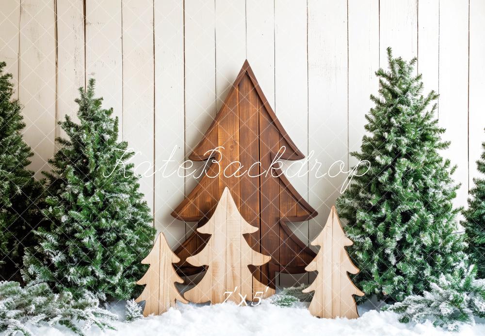 Sfondo in Legno di Alberi di Natale Designed by Patty Roberts